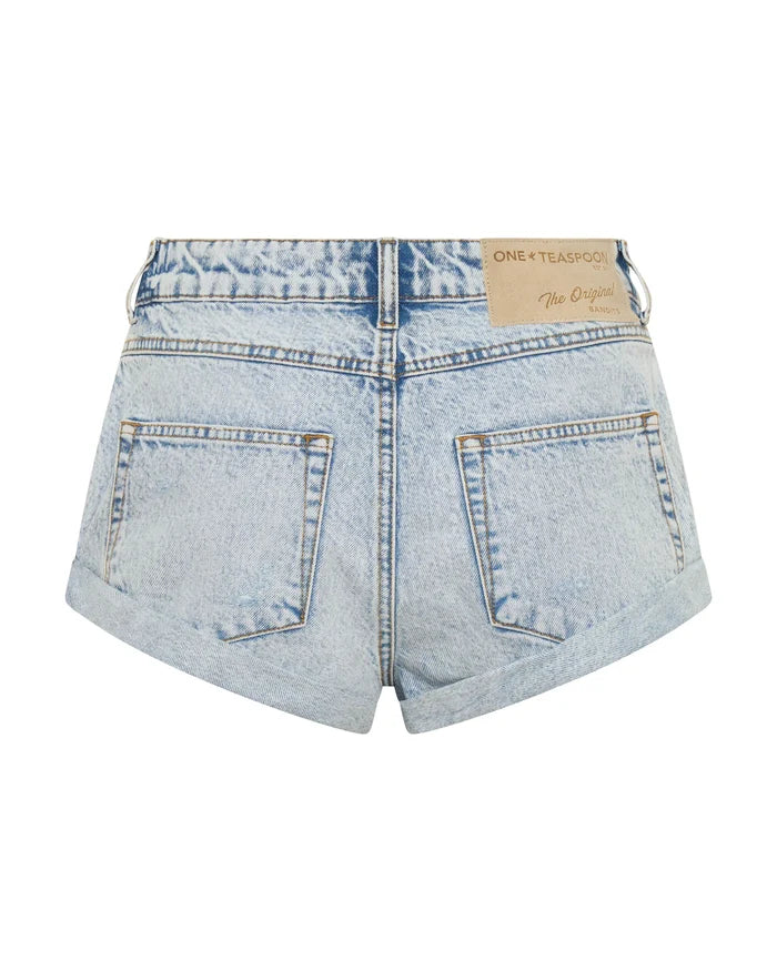 Shorts One Teaspoon Bandits Low Waist Denim Shorts Whisper Blue Apoella