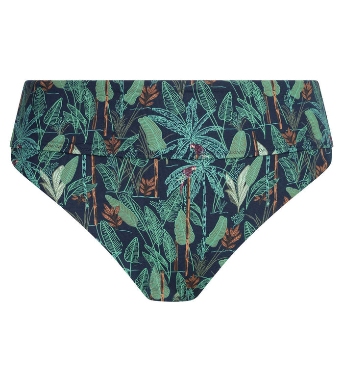 Bas de maillot de bain slip taille haute motif tropical Dim Swimwear