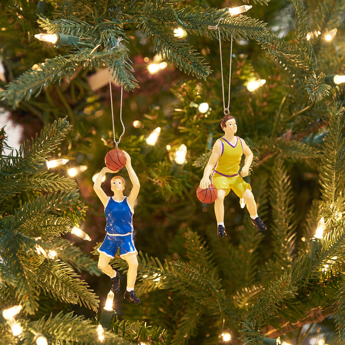 A set of Basketball Player ornaments.