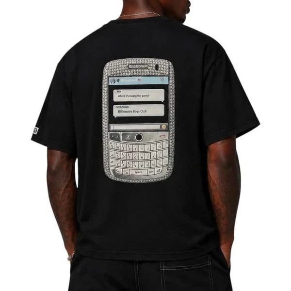 BB Text SS Knit Black T-Shirt