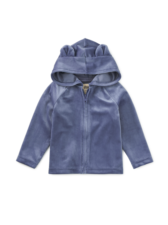 Bear Ears Velour Baby Hoodie