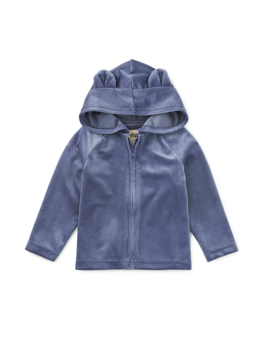 Bear Ears Velour Baby Hoodie