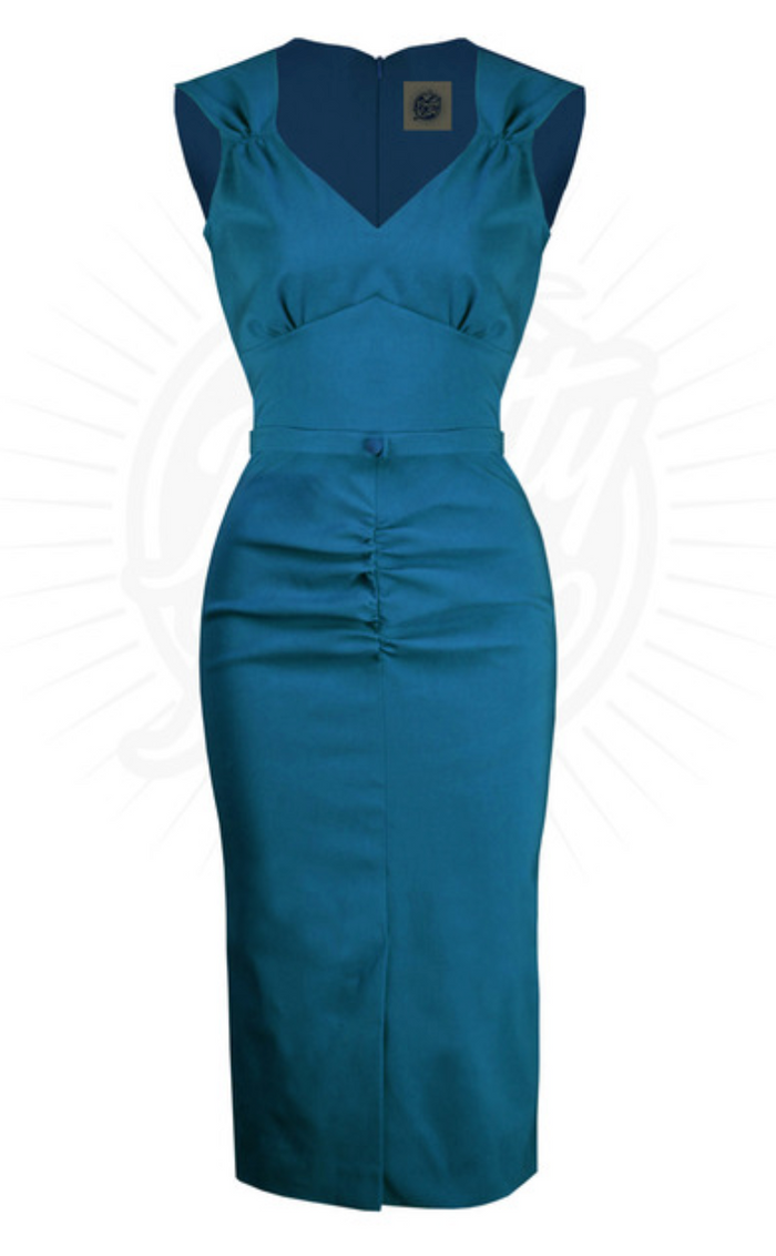 Bleistiftkleid  Rita (Wiggel Dress), Petrol