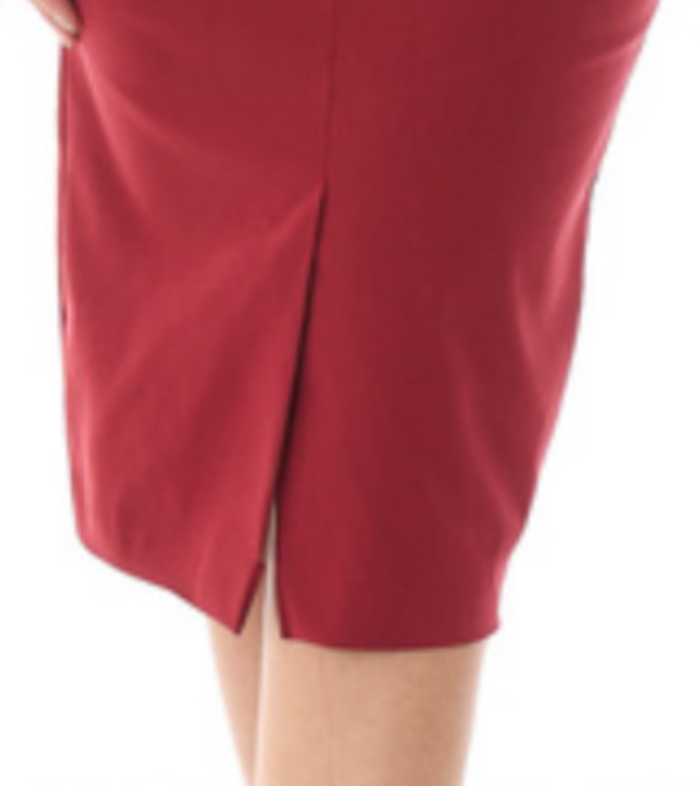 Bleistiftkleid Rita (Wiggel Dress) Weinrot