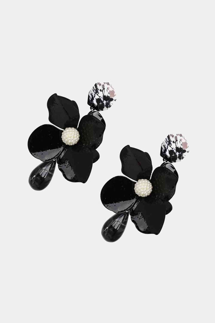 Bloosom Flower Teardrop Resin Earrings - Vibrant & Stylish