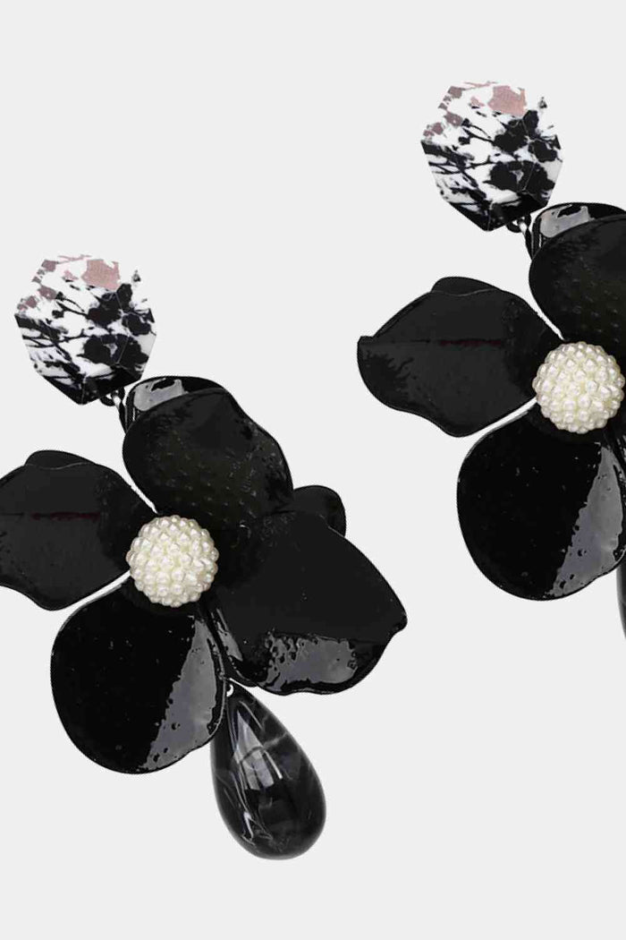 Bloosom Flower Teardrop Resin Earrings - Vibrant & Stylish