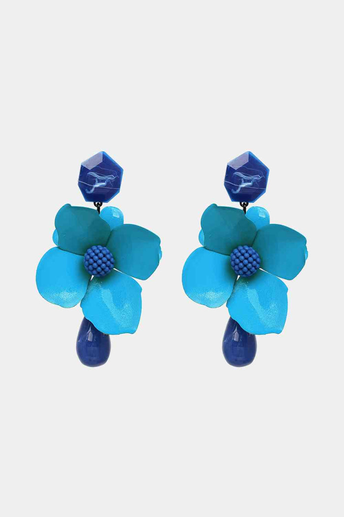 Bloosom Flower Teardrop Resin Earrings - Vibrant & Stylish