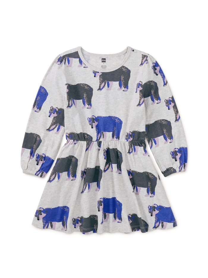 Blouson Sleeve Pocket Dress
