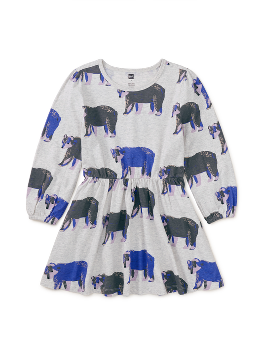 Blouson Sleeve Pocket Dress