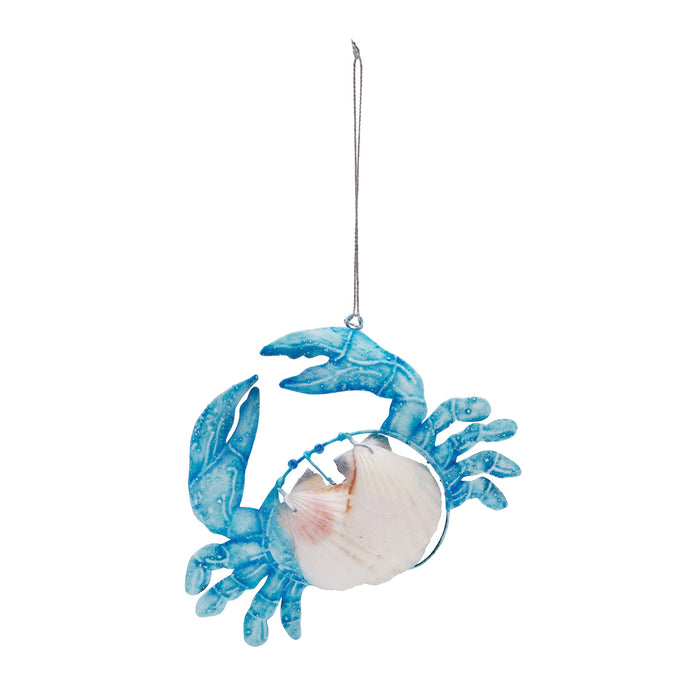 A Blue Crab & Shell Ornament.