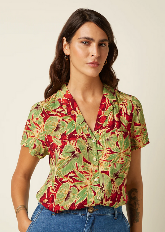 Bluse Bella Blouse Rico mit Blumenmuster, Plus Size
