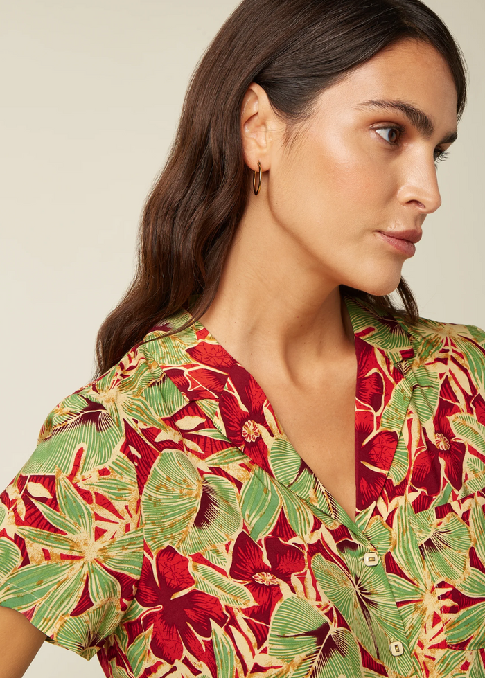 Bluse Bella Blouse Rico mit Blumenmuster, Plus Size
