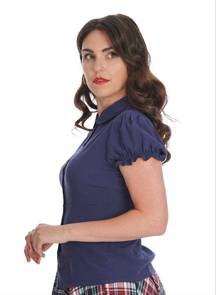 Bluse Betsy Bloom, Navy, Plus Size
