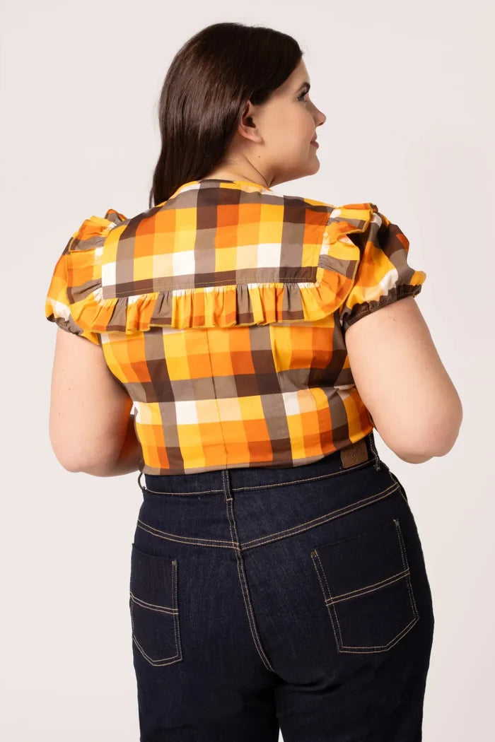Bluse Darlene Check 40's, Multi, Plus Size