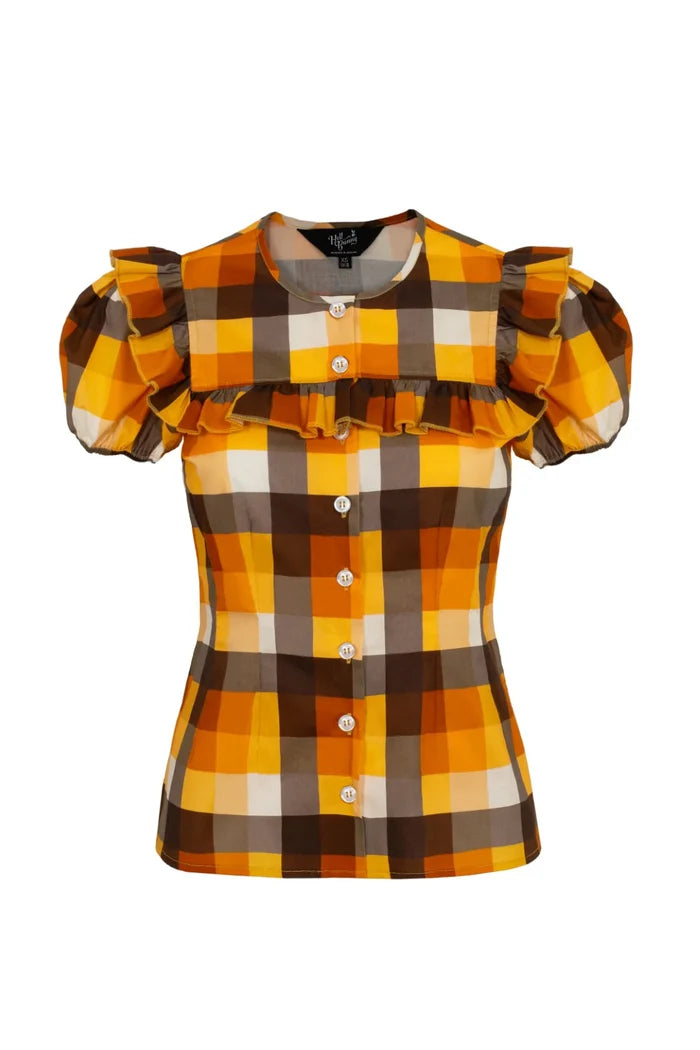 Bluse Darlene Check 40's, Multi, Plus Size