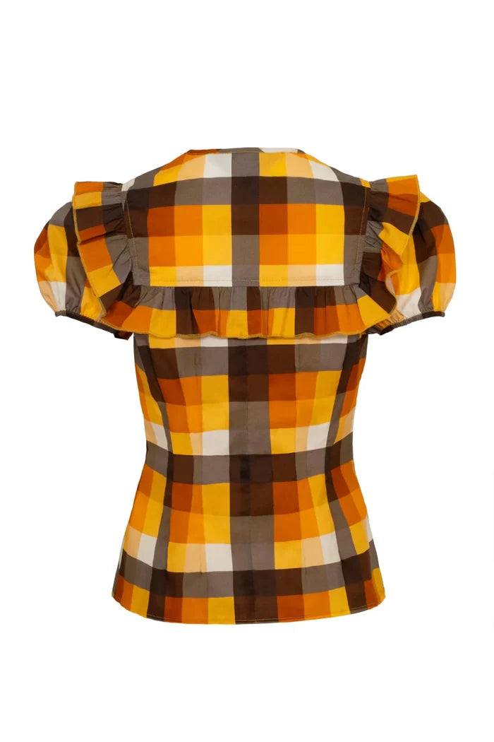 Bluse Darlene Check 40's, Multi, Plus Size