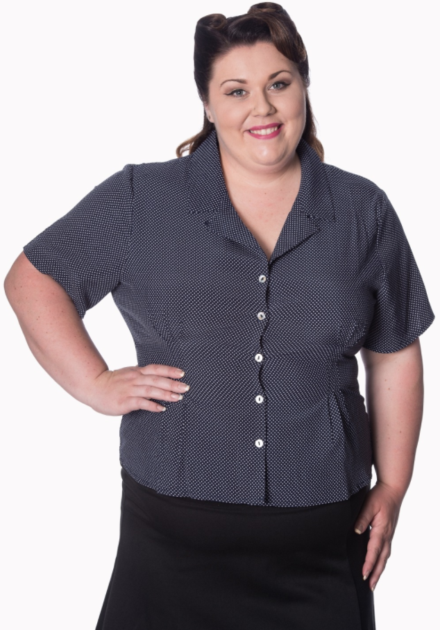 Bluse Lou Lou, navy, Plus Size