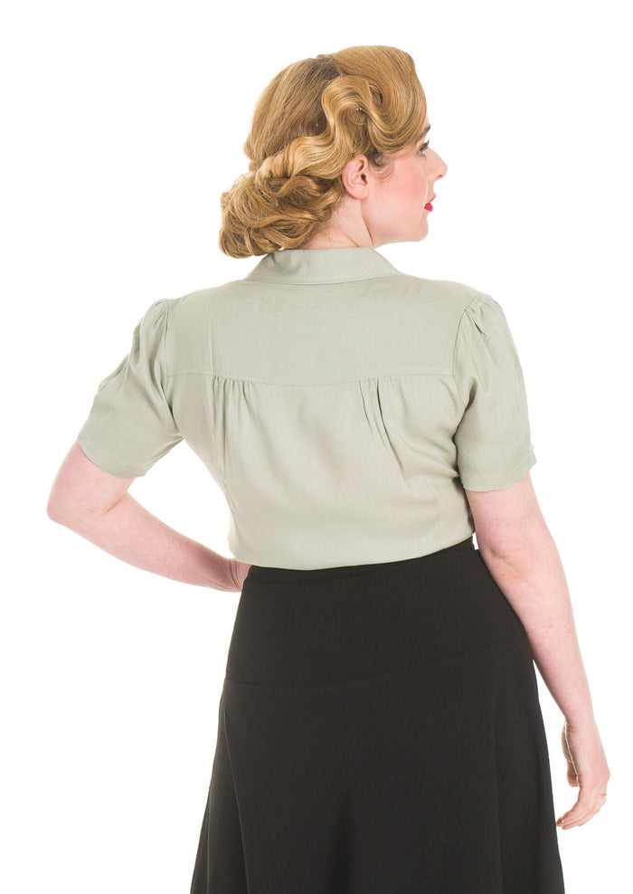 Bluse Pretty 40s,salbei