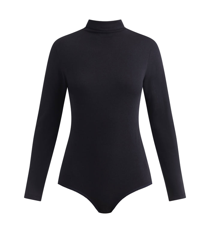 Body manches longues femme col montant Noir Dim Thermal
