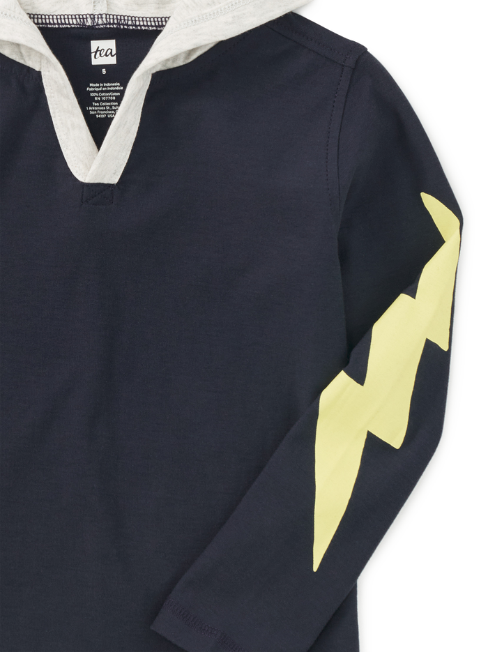 Bolt Sleeves Happy Hoodie