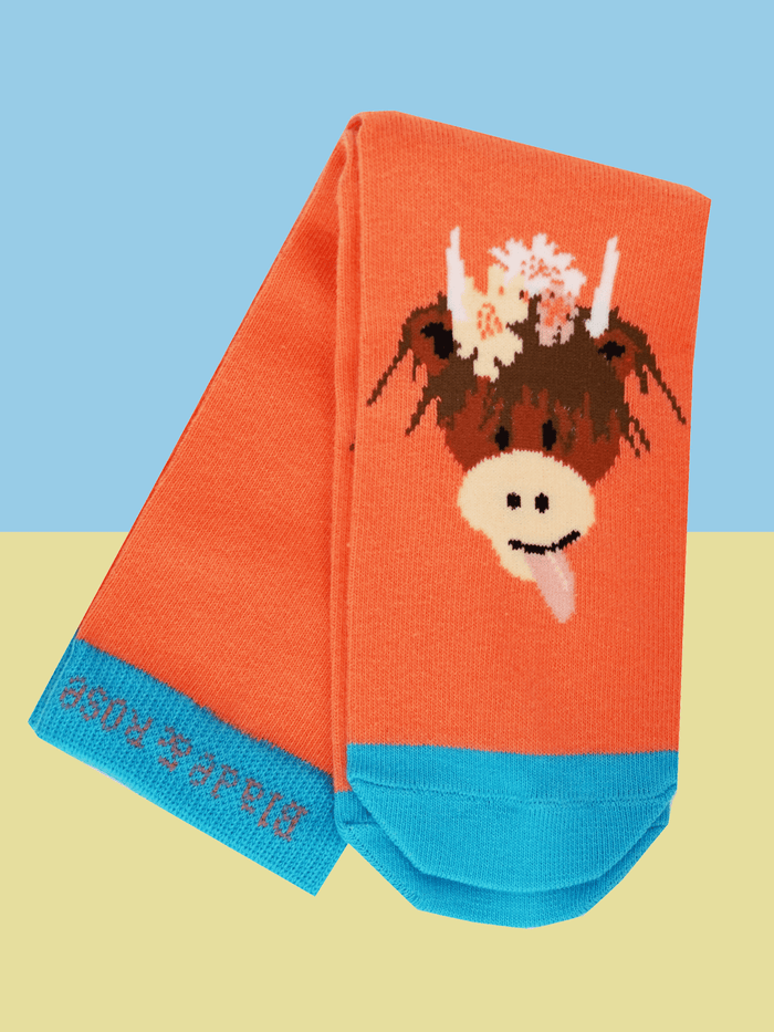 Bonnie Highland Cow Socks