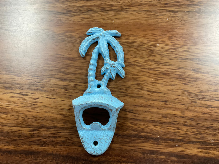Palm tree light blue