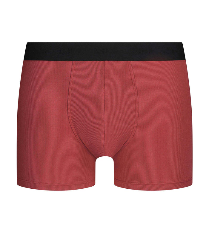 Boxer homme en coton modal côtelé Rouge Dim Élégant