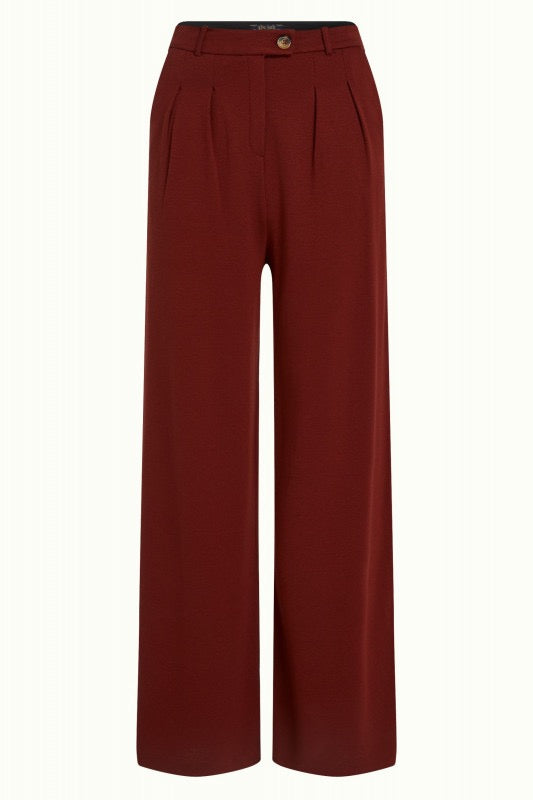 Bundfaltenhose  Fintan Milano, Sandelholz Braun