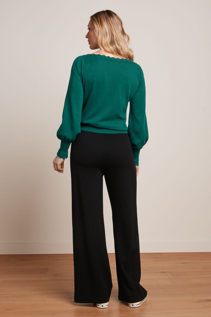Bundfaltenhose Fintan Milano, Schwarz
