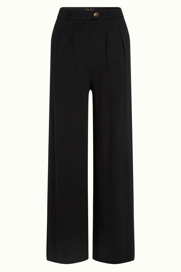 Bundfaltenhose Fintan Milano, Schwarz