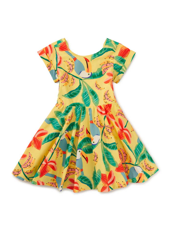 Button Back Skirted Dress