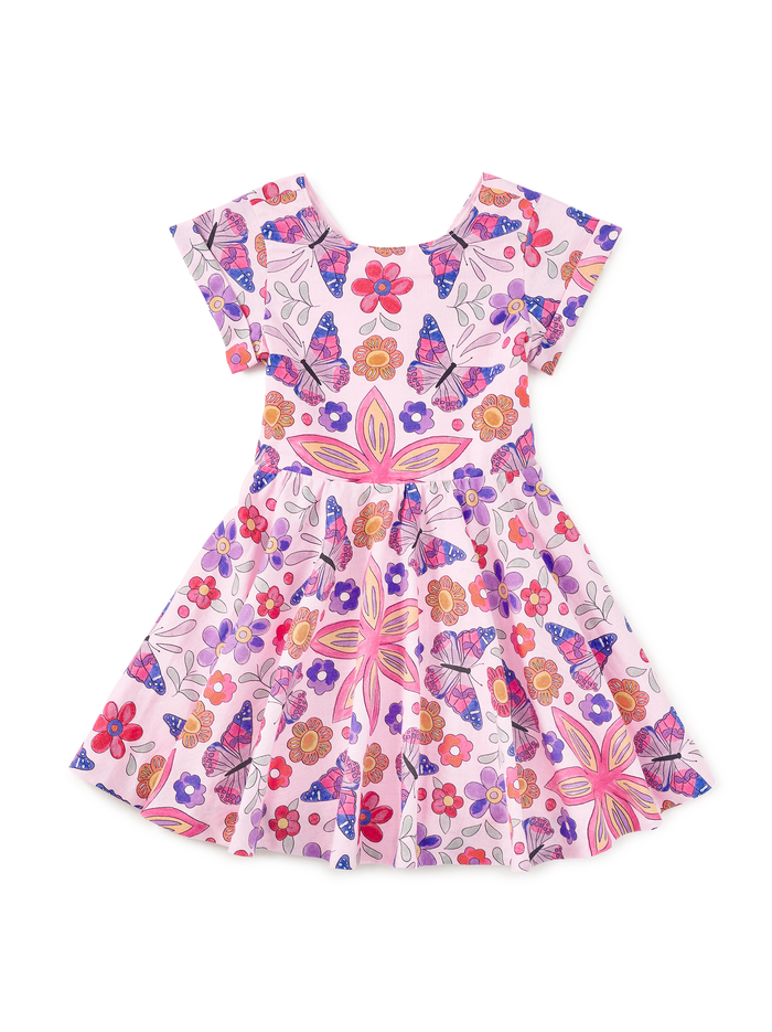 Button Back Skirted Dress