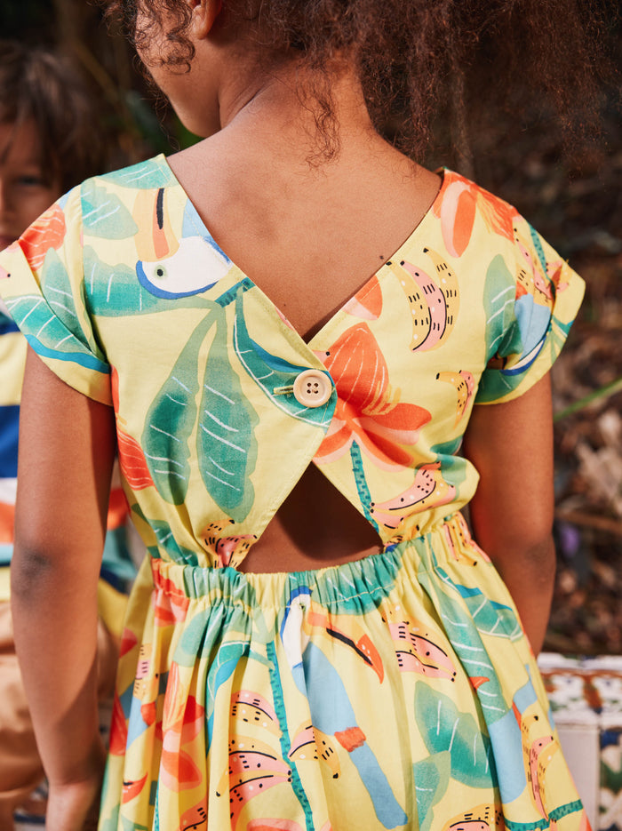 Button Back Skirted Dress