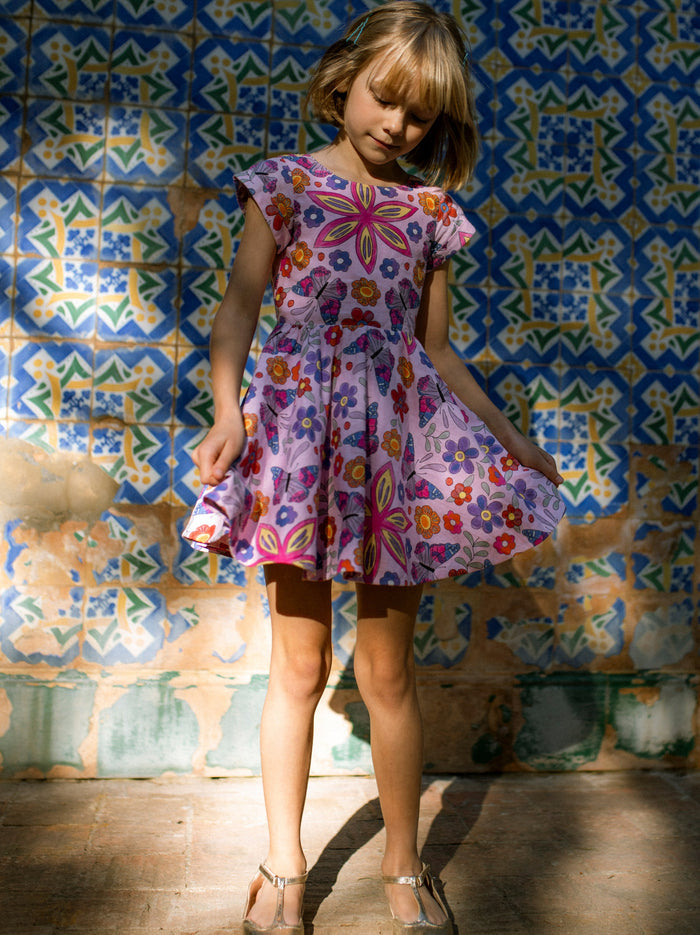 Button Back Skirted Dress