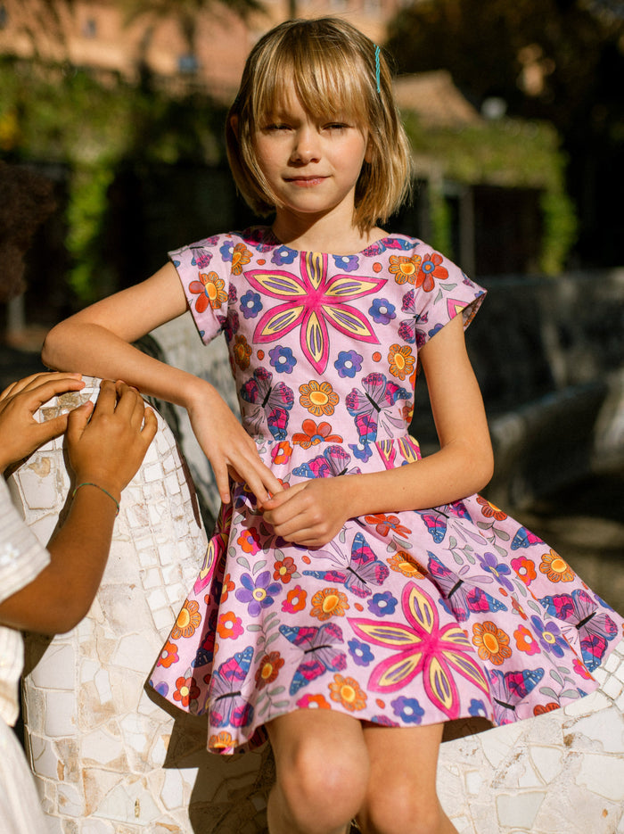 Button Back Skirted Dress