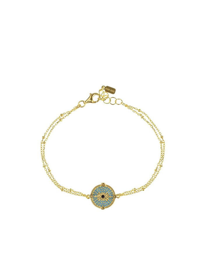 Bracelets ASTRA Byzantine Evil Eye Bracelet Turquoise Black O/S Apoella