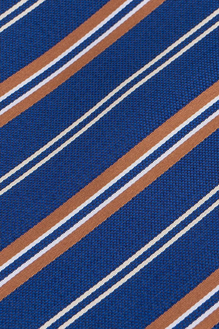 Caleb Navy tie with vintage stripe design, ideal for weddings, parties, and special events.