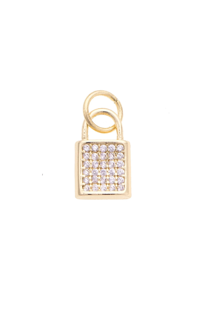 Canvas Style Charms - Pave Lock
