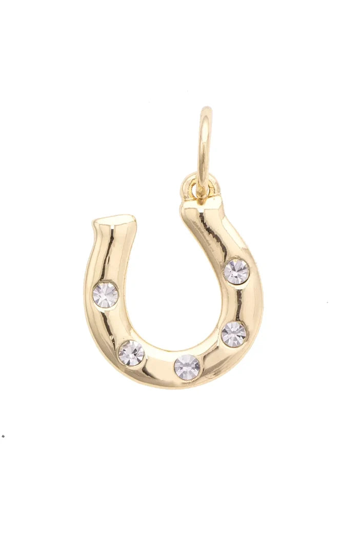 Canvas Style Charms - Rhinestone Horseshoe