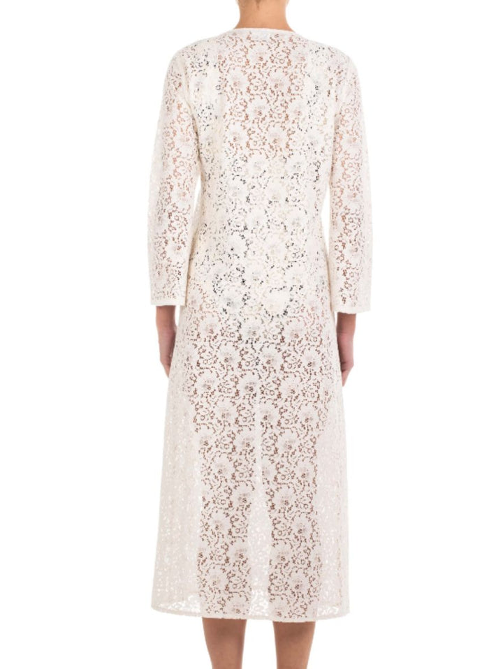Caftans Emmanuela Swimwear Capri Lace Caftan Ivory Apoella