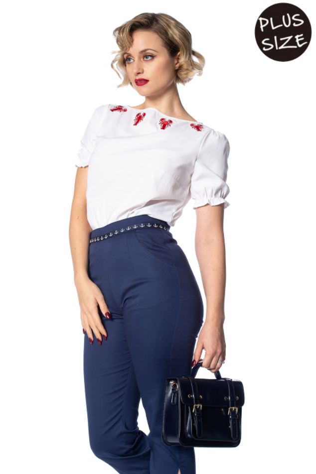 Caprihose Sail Away, blau, Plus Size