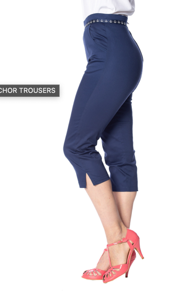 Caprihose Sail Away, blau, Plus Size