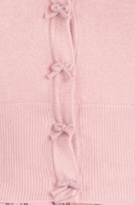 Cardigan April mit Bubikragen und Druckknöpfen, Blush-Rosa