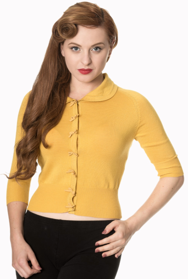 Cardigan April, Senfgelb