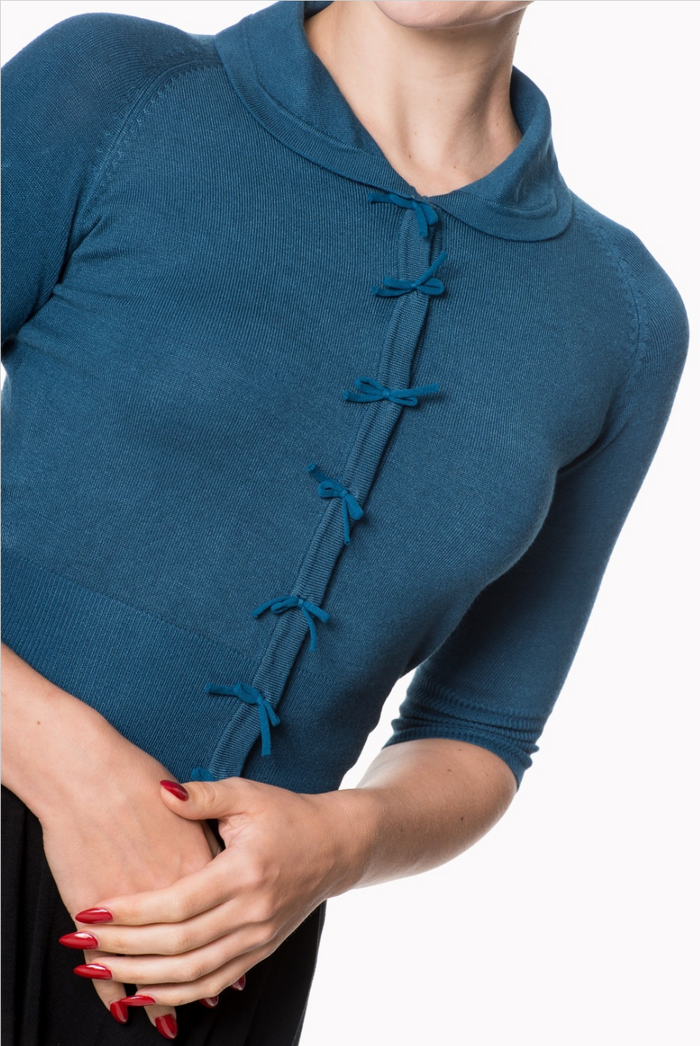 Cardigan April, Teal ( Petrol ), Plus Size