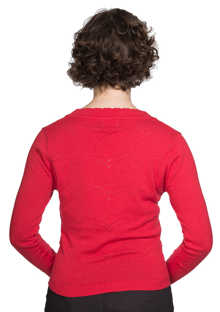 Cardigan June, Rot, Plus Size