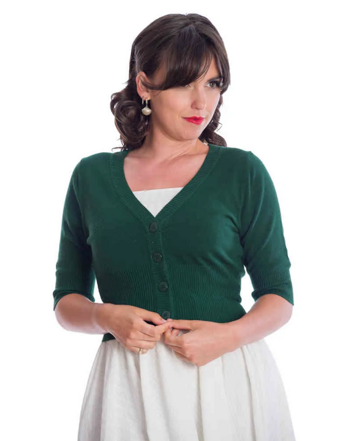 Cardigan Sweet Dreamer, Flaschengrün , Plus Size