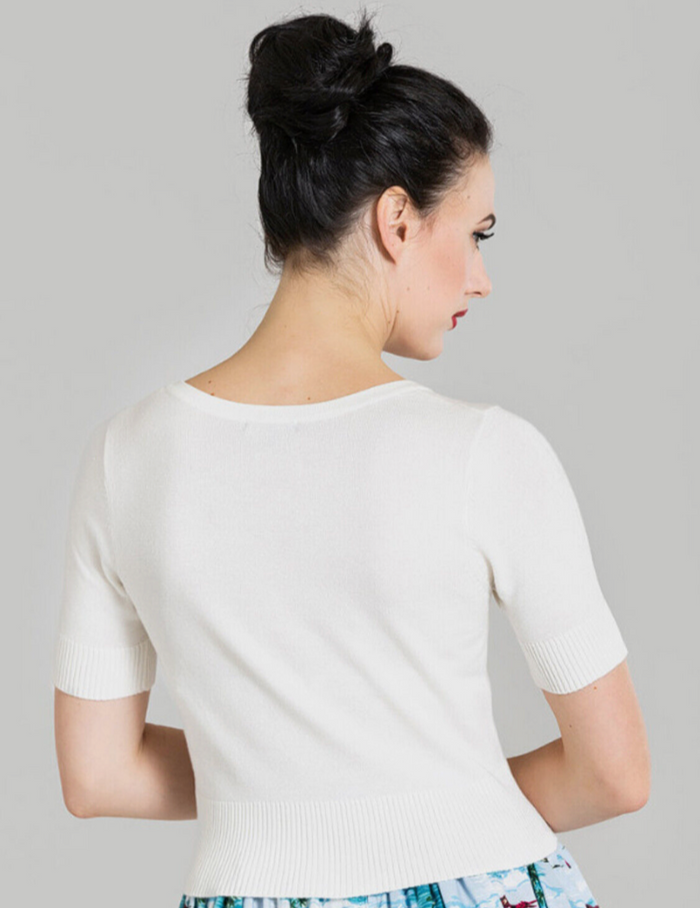 Cardigan Wendi, Kurzarm, Ivory