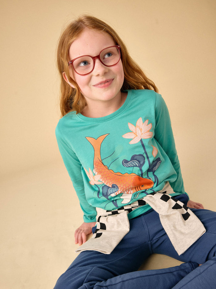 Carp And Lotus Graphic Tee