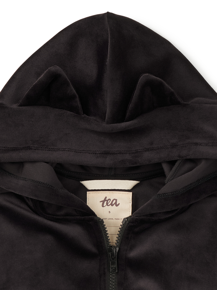 Cat Ears Velour Hoodie
